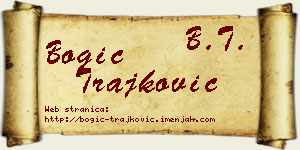 Bogić Trajković vizit kartica